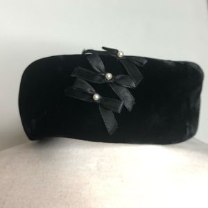 🛡Vintage Black Velvet Pillbox Hat